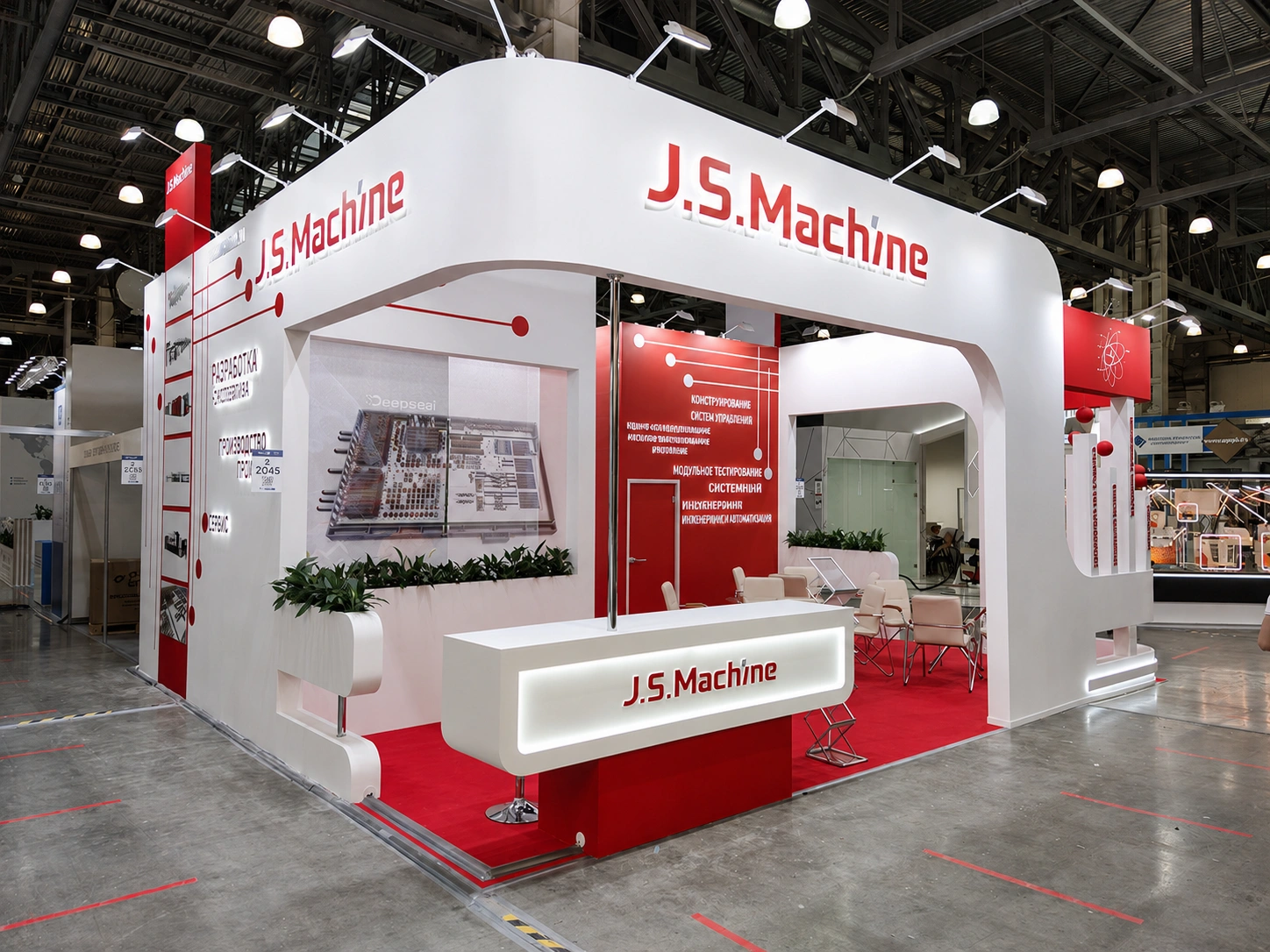 Выставочный стенд JS MACHINE · РОСУПАК